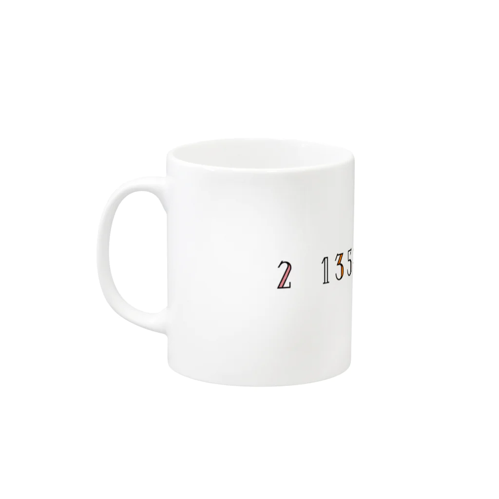 生きるそうめんのPinkの2文字目は"i" Mug :left side of the handle