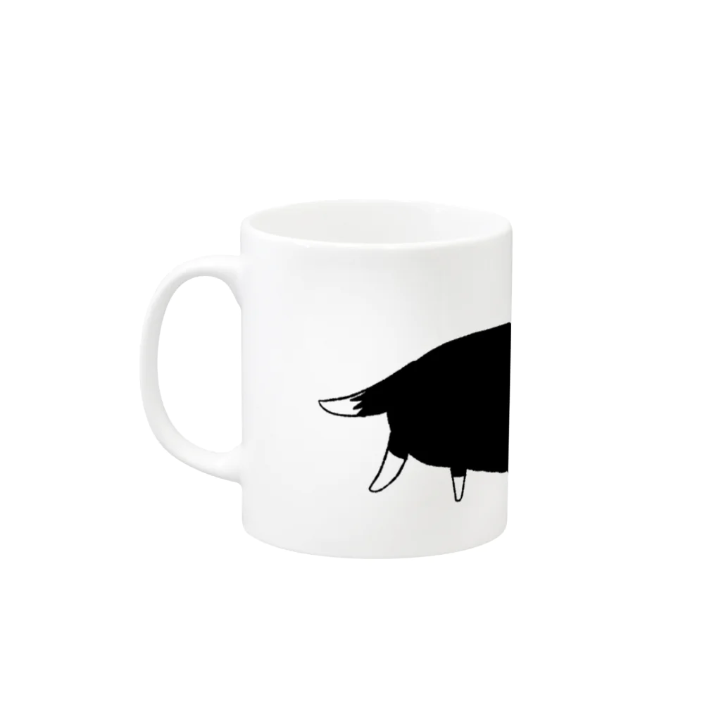 SHOP BØWNTENのぷーやんのおしりを追うルーカスくん Mug :left side of the handle