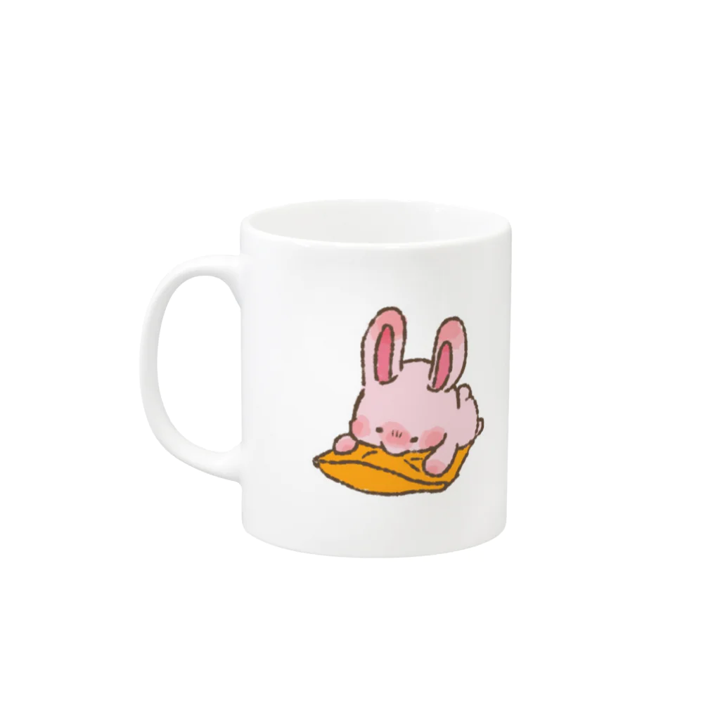 SHOP MIKEのすねウサギ Mug :left side of the handle