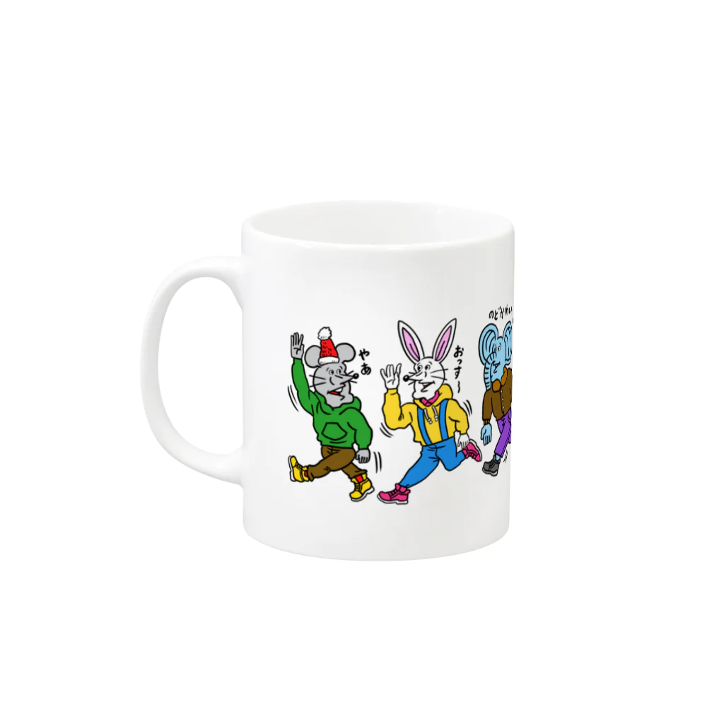 THE DOUBUTSU-ZOO SHOPのどうぶつーズ Mug :left side of the handle