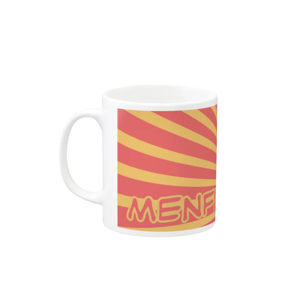 ヒナァユ店舗のめん福達磨　旗 Mug :left side of the handle