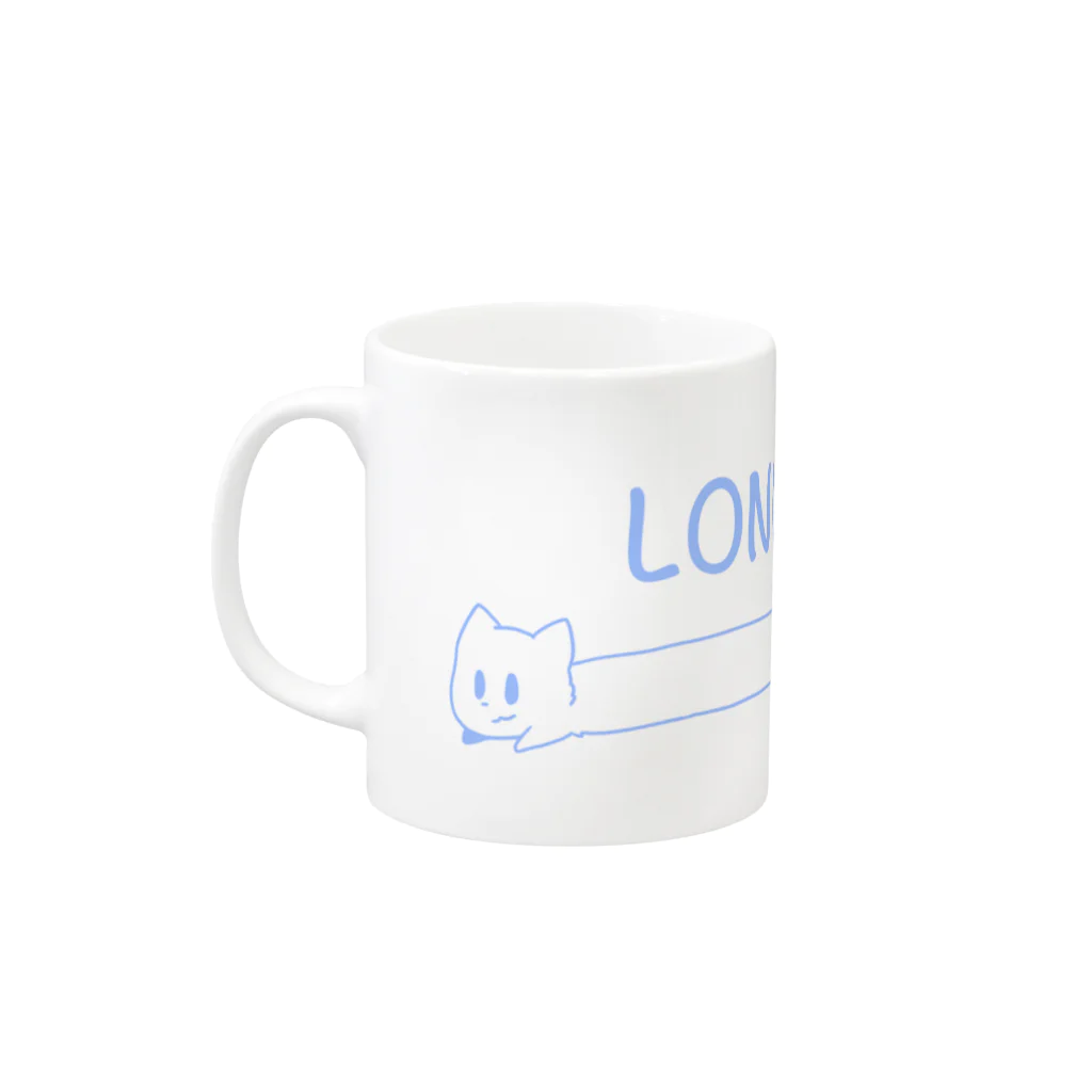 ねこたん うさぎのながーいねこ Mug :left side of the handle