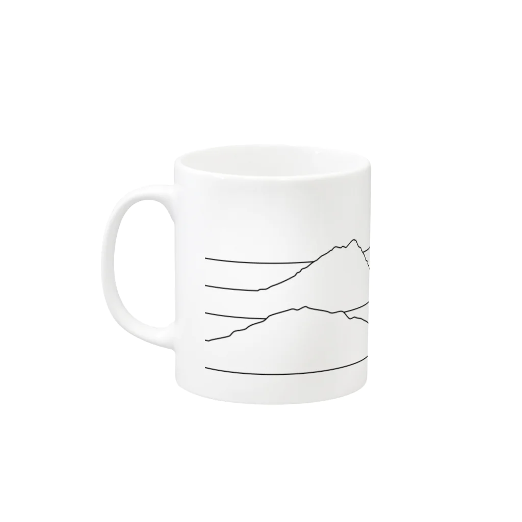 上村商店のJapanese mountains Mug :left side of the handle