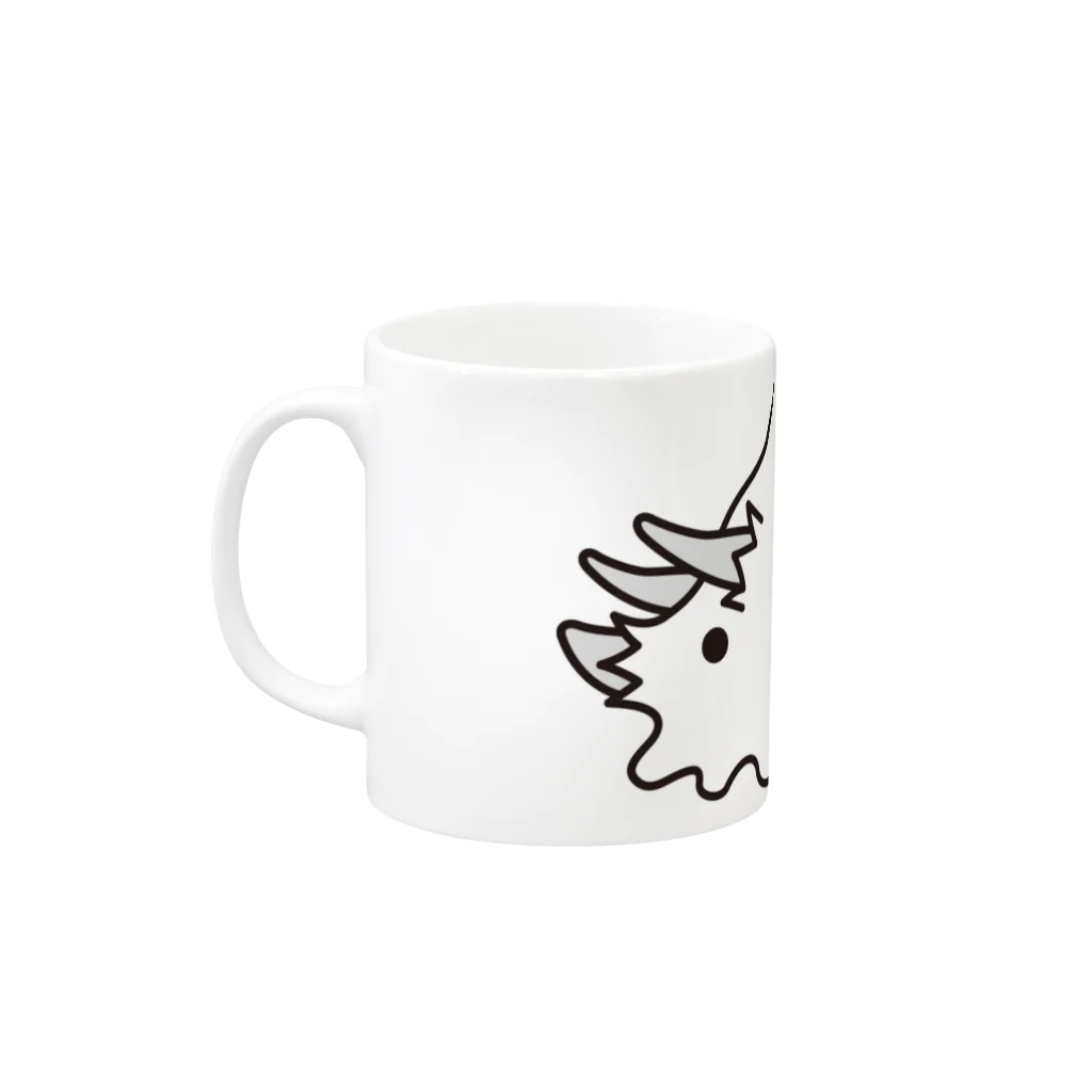 Takechan shopの【オバケキョウリュウ】トリケラトプス Mug :left side of the handle