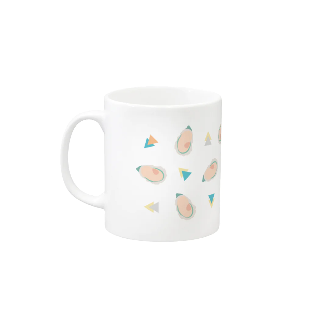 motto_hometeの牡蠣大好きっ子コップ Mug :left side of the handle