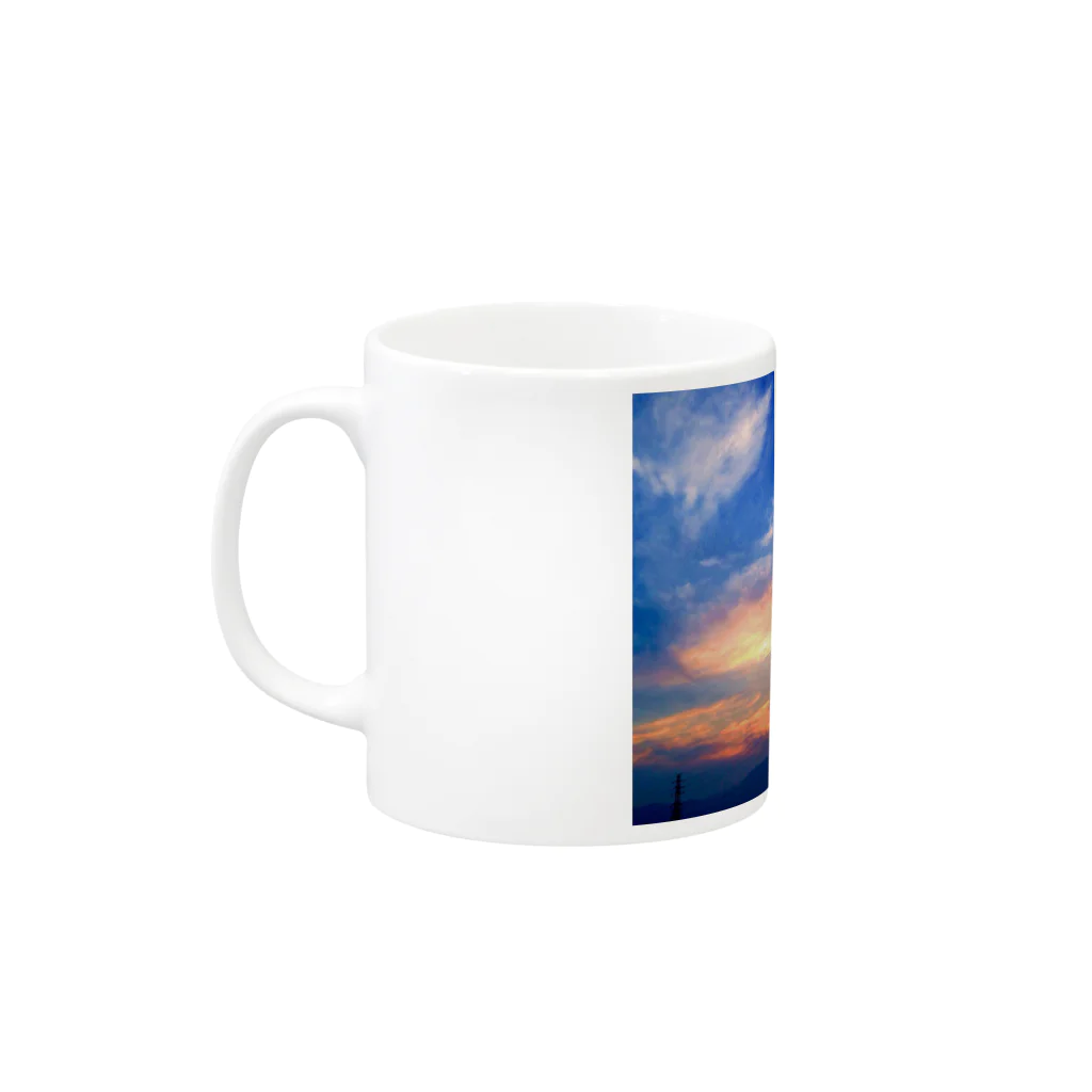 Sato-CのSunset and clouds Mug :left side of the handle