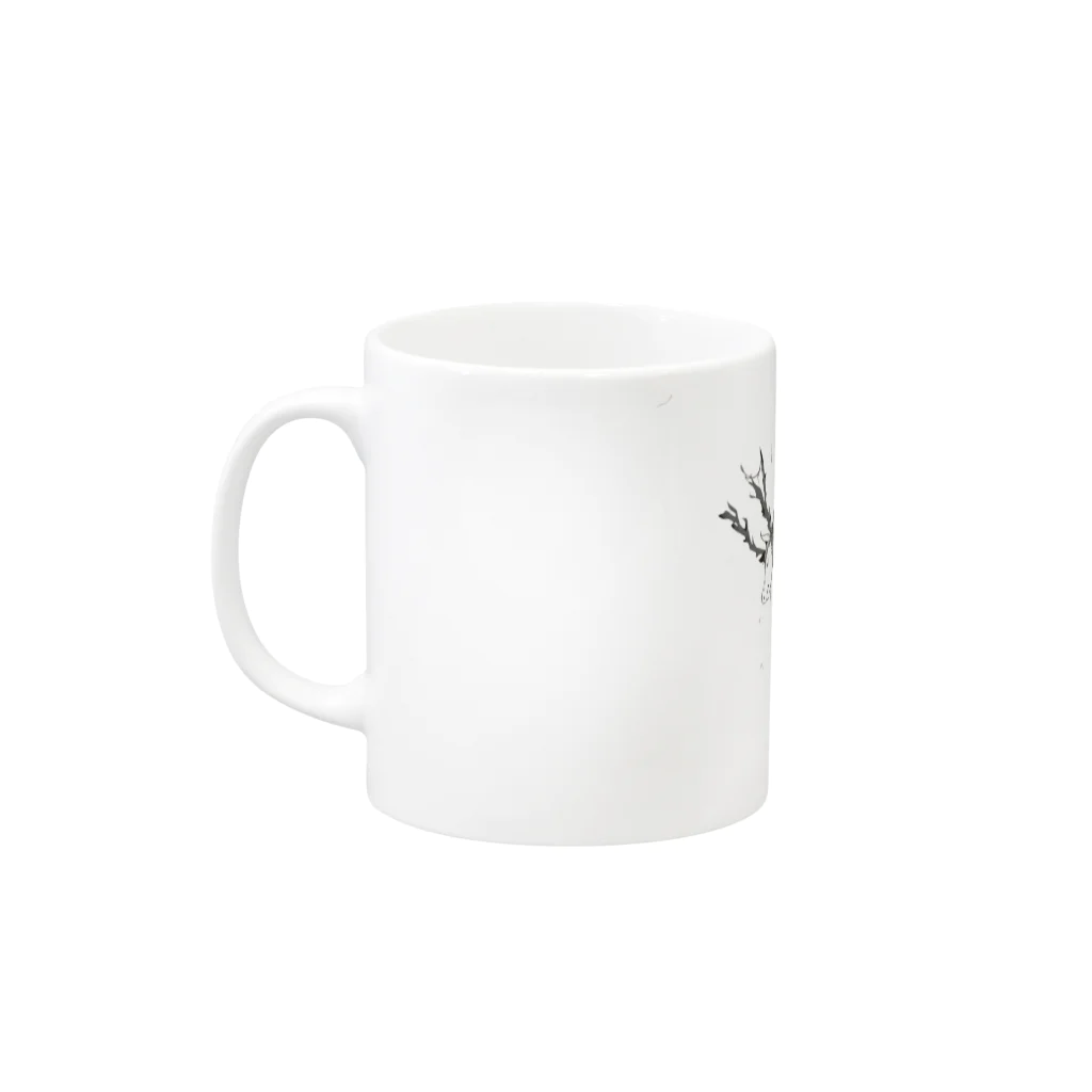 藍の機械の馬 Mug :left side of the handle