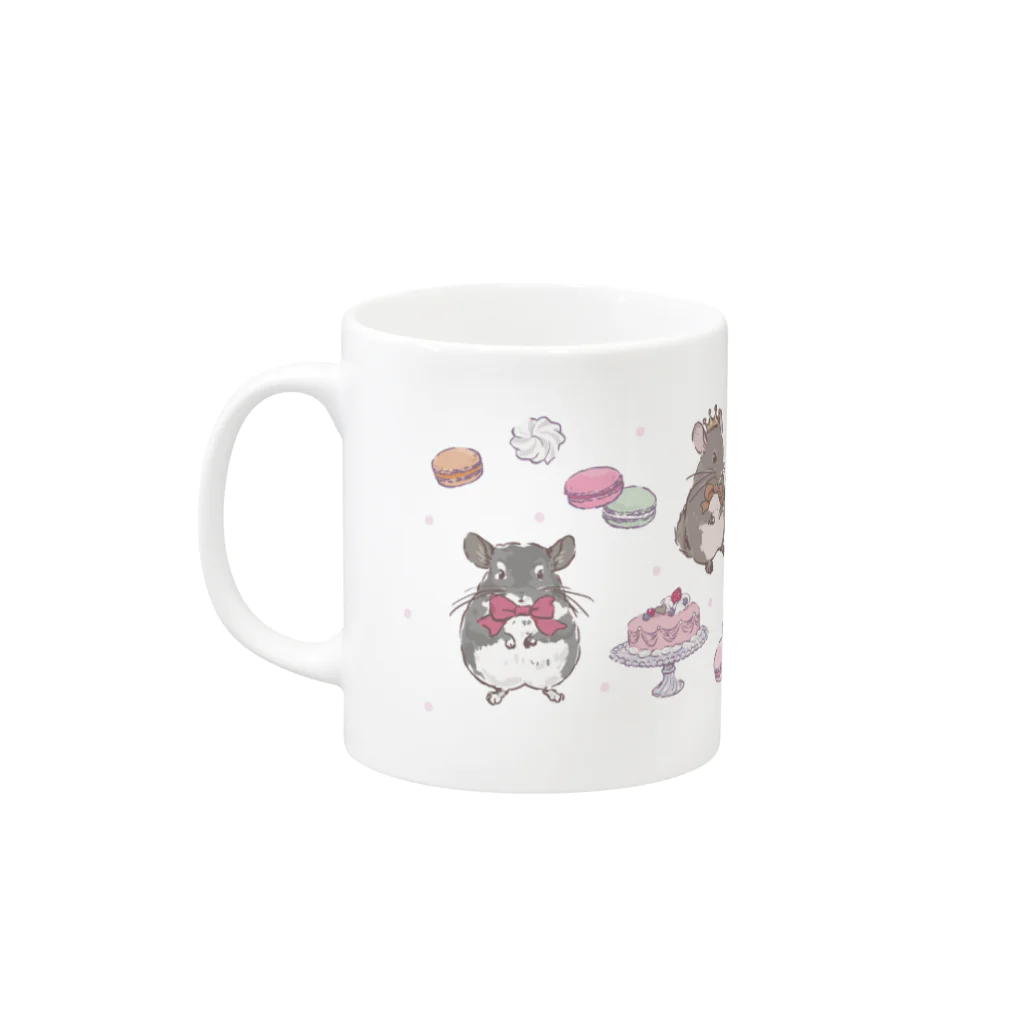 チンチラ雑貨MarkCrownのチンチラ DOLCE Mug :left side of the handle