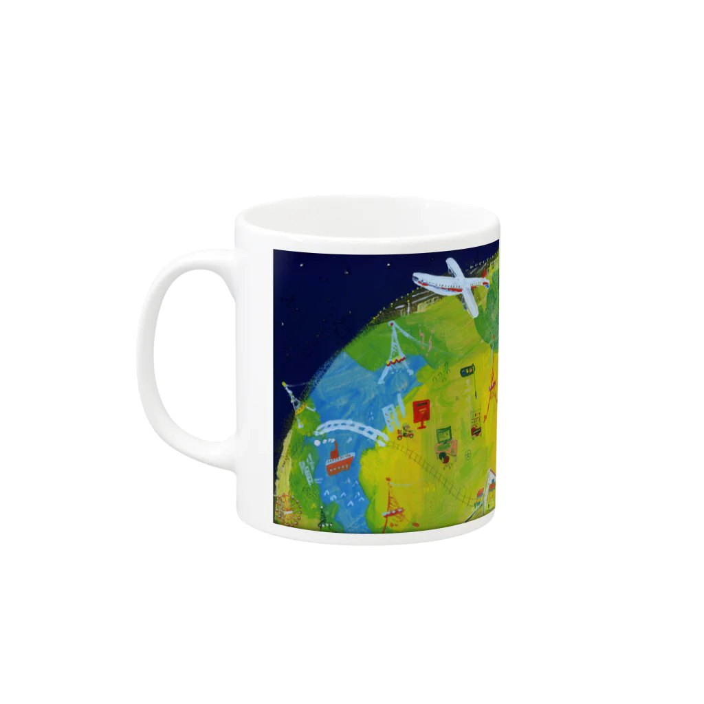 めの宇宙 Mug :left side of the handle