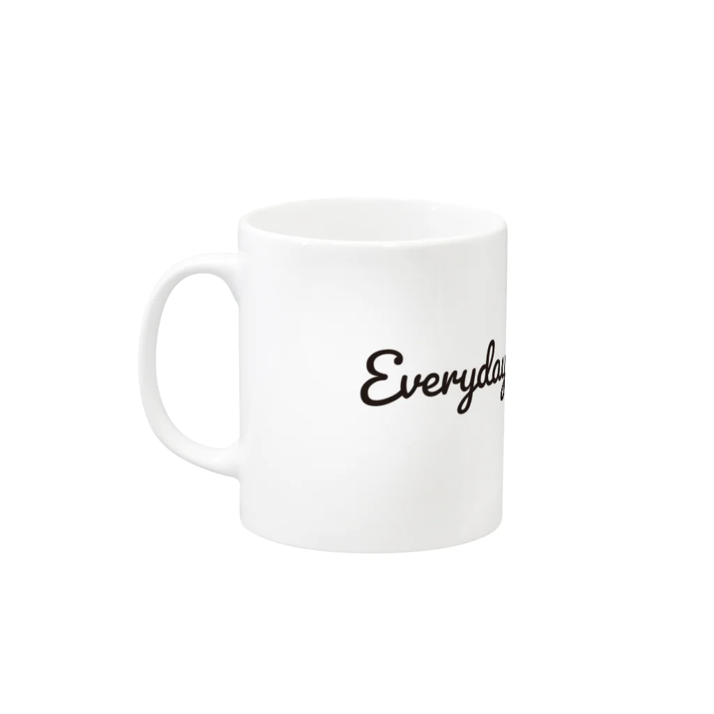 ALBAtherapyのEveryday is a new day ブラック Mug :left side of the handle