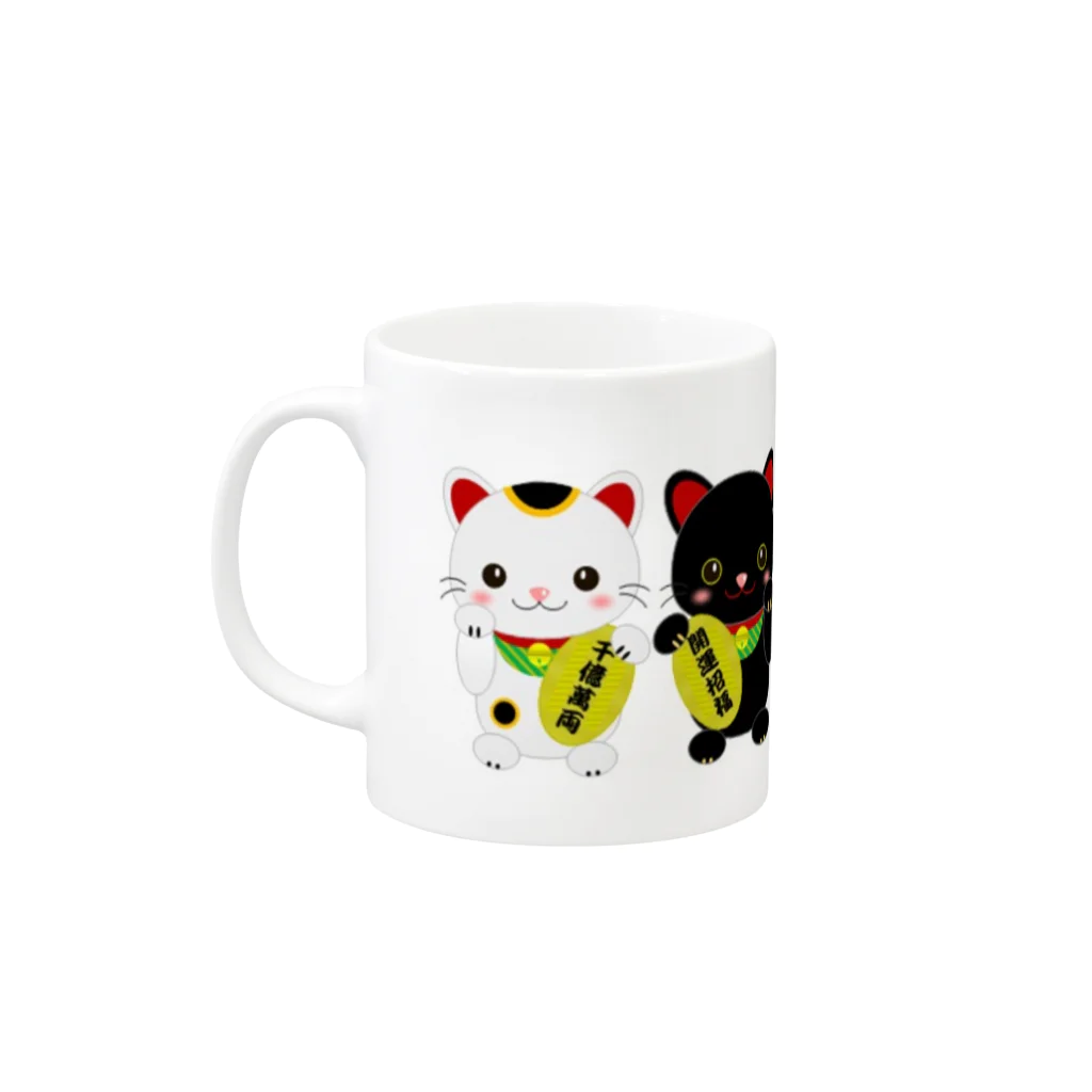 Art工房  ： toco  To-sheのねこ・ま・ね・き Mug :left side of the handle