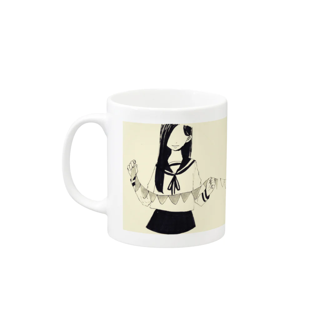 吉舎の女の子の秘密 Mug :left side of the handle