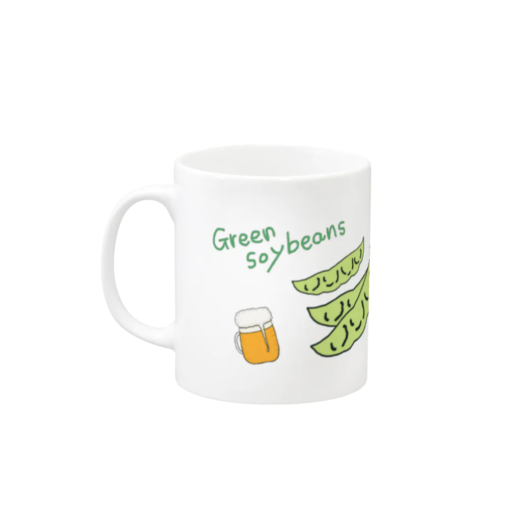 maachan820のGreen soybeans-枝豆- Mug :left side of the handle