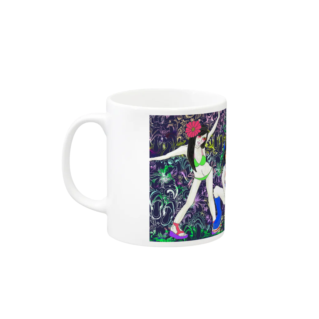 namacotの水中花 Mug :left side of the handle