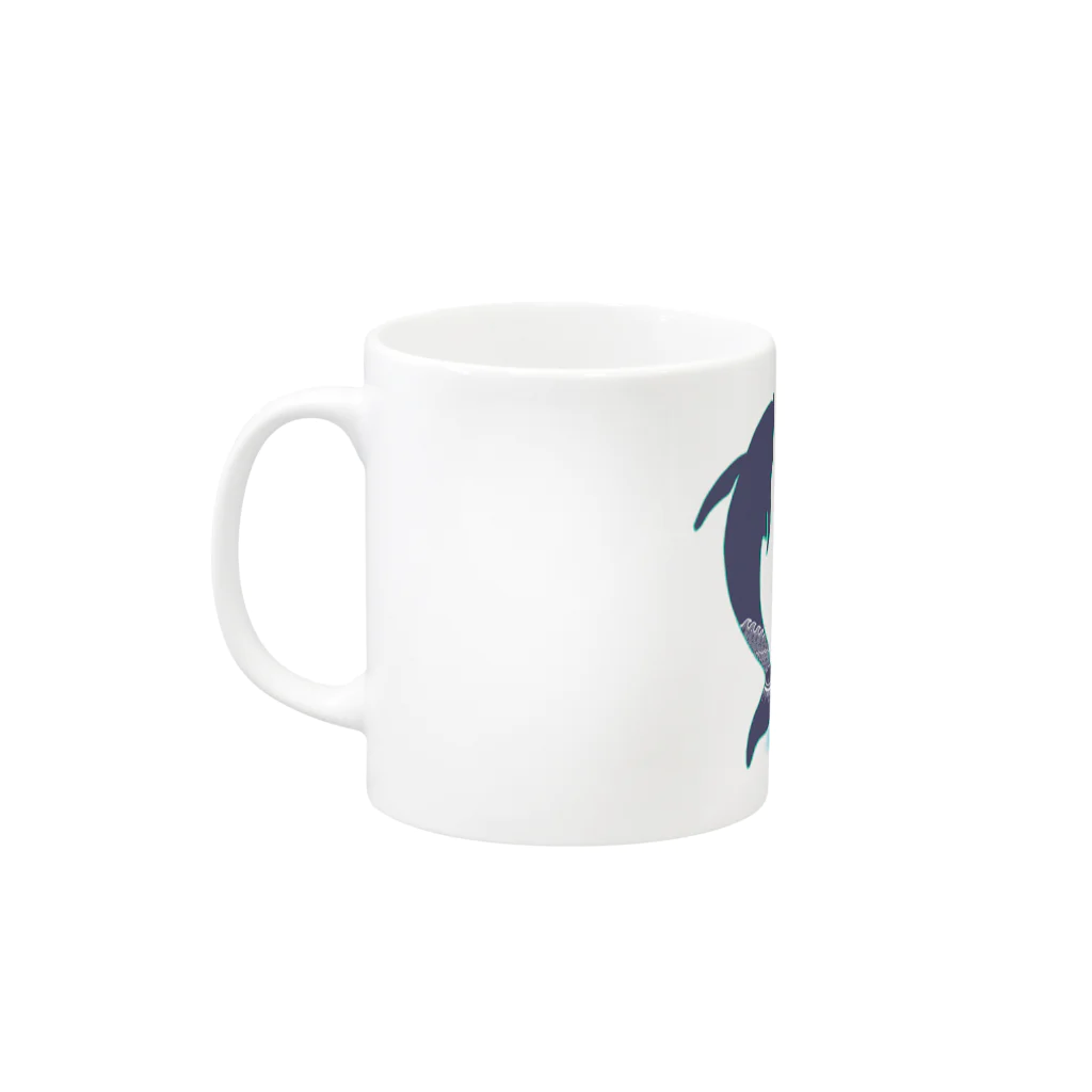 たじんのおみせのlove the oceanカラフル Mug :left side of the handle