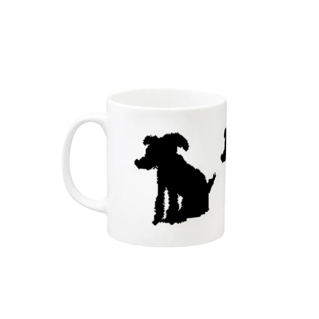 アメリカンベース の愛犬　絵画 Mug :left side of the handle