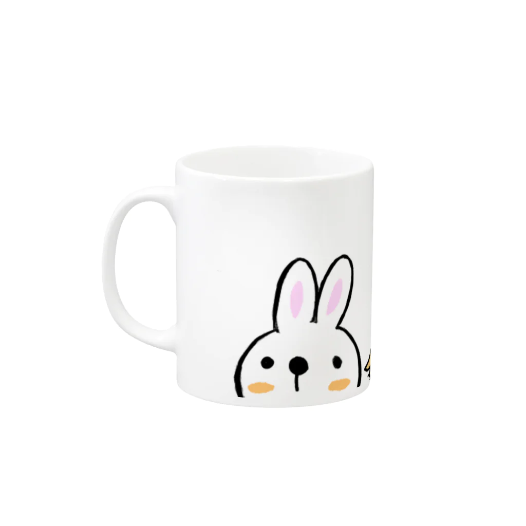 misamisa_ggのうさぎといぬとりす Mug :left side of the handle