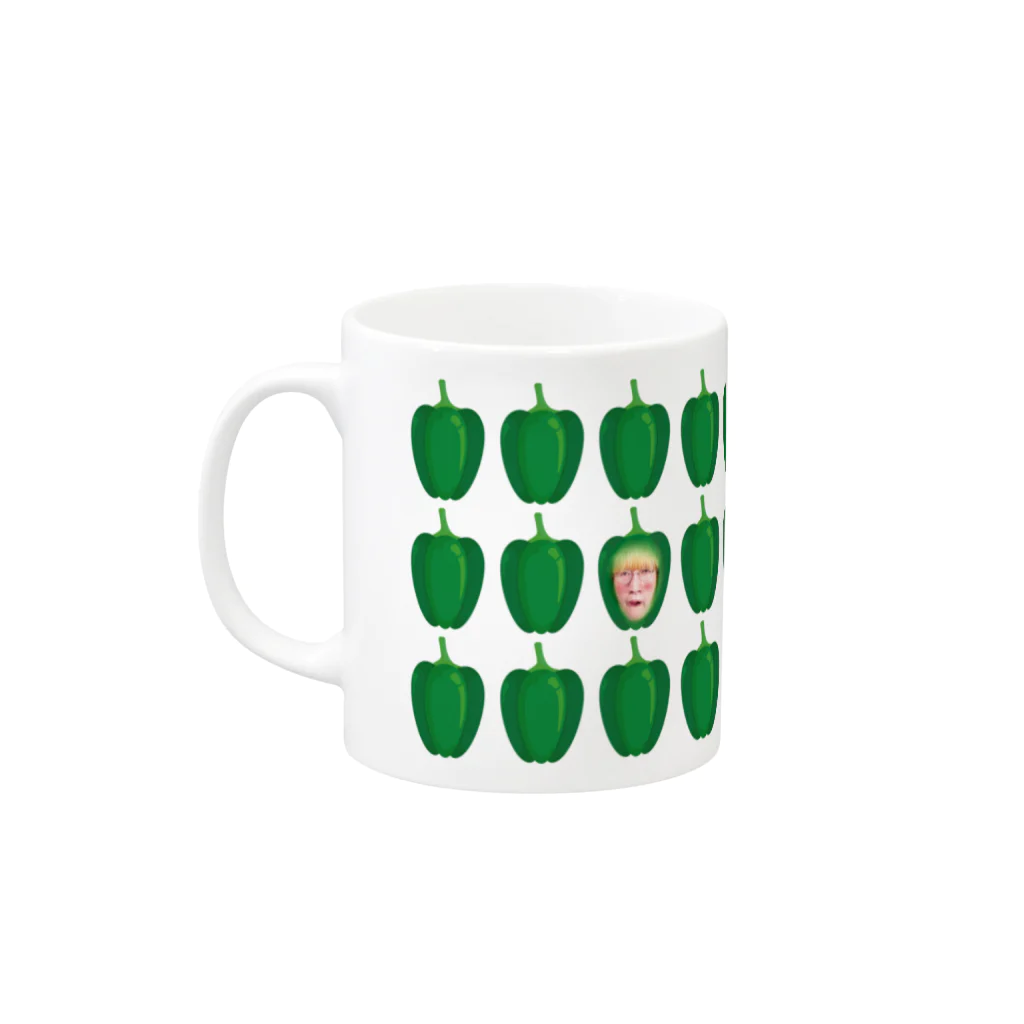 【公式】ジョンレノグッズショップのジョンレノ ピーマンマグ Mug :left side of the handle