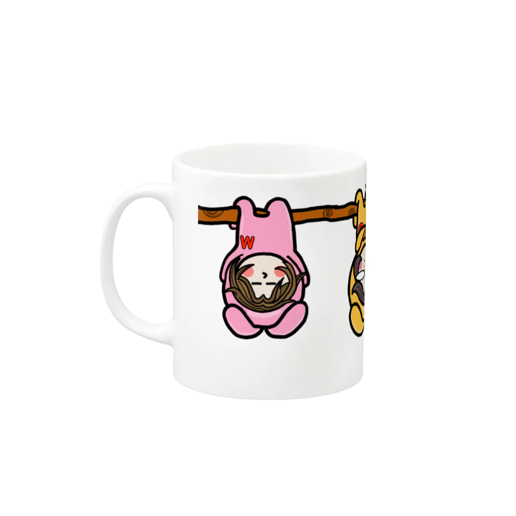 nakanumaの着ぐるみファミリー Mug :left side of the handle