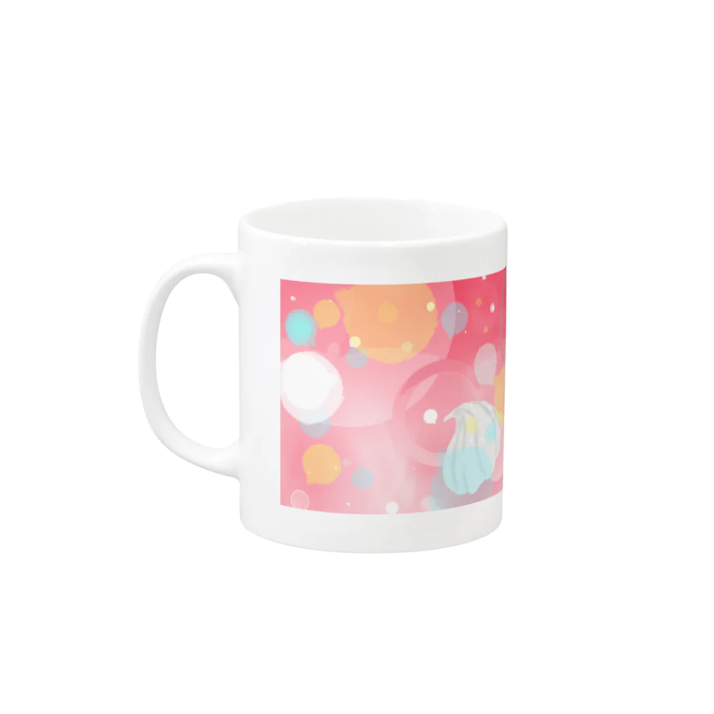 -Meru-のしゅわしゅわしりーず(ストロベリーソーダ) Mug :left side of the handle