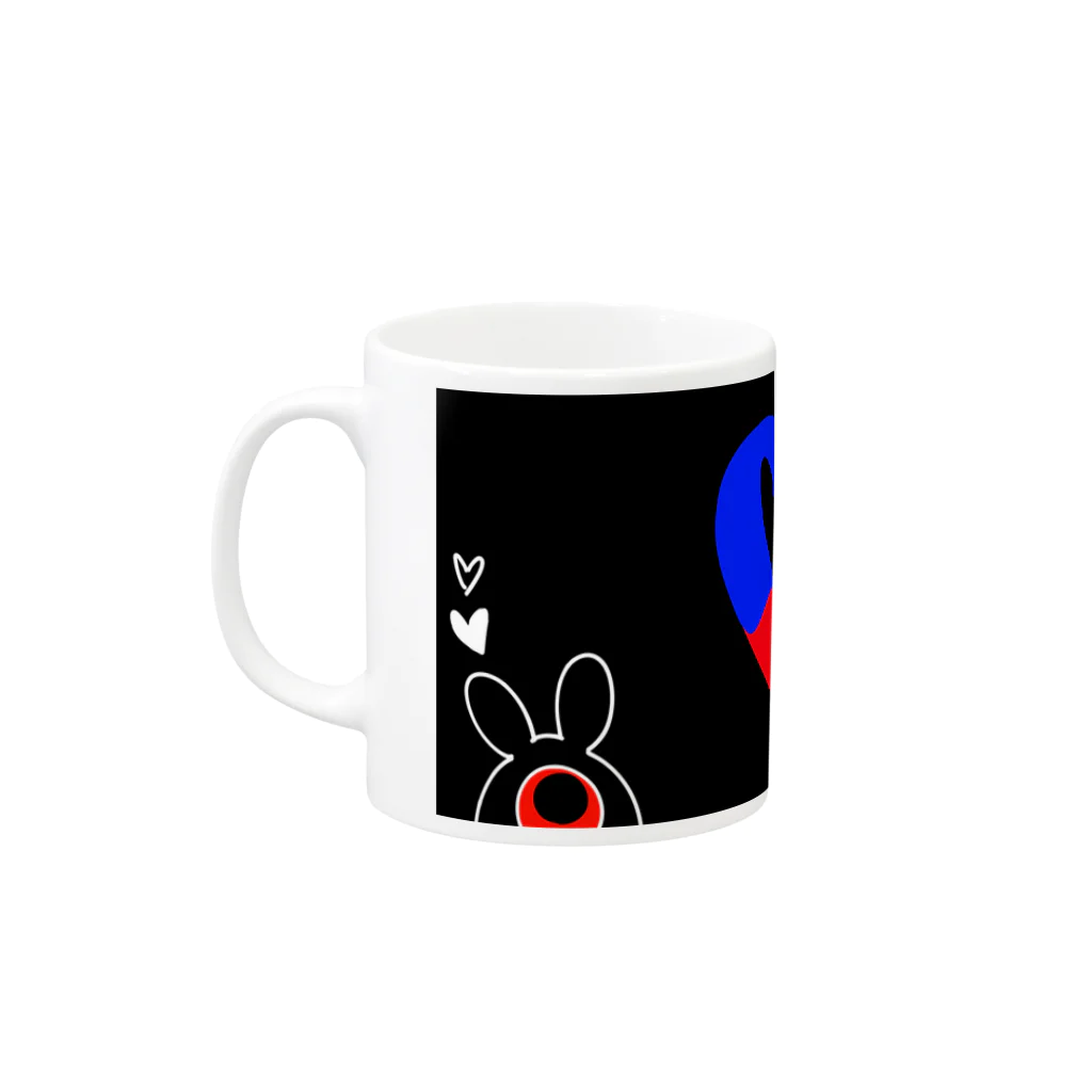 しちみ小屋の❤⚔💙 Mug :left side of the handle