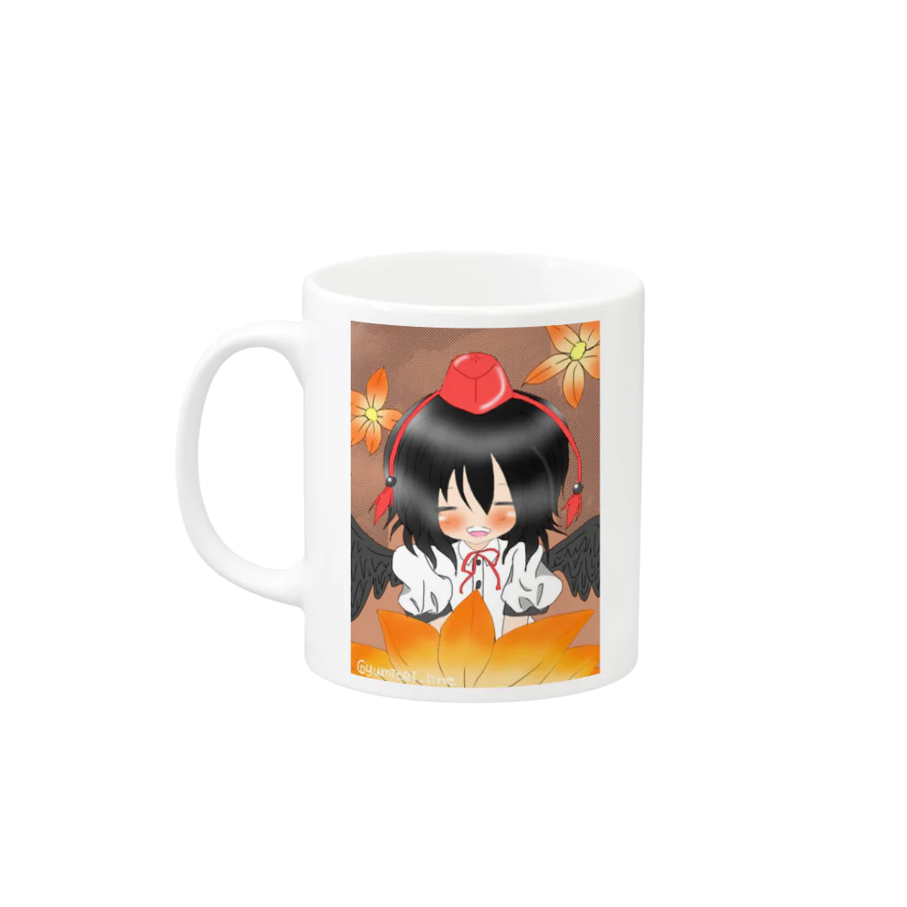 弓帝ᕱ⑅ᕱはLINE民の東方グッズ Mug :left side of the handle