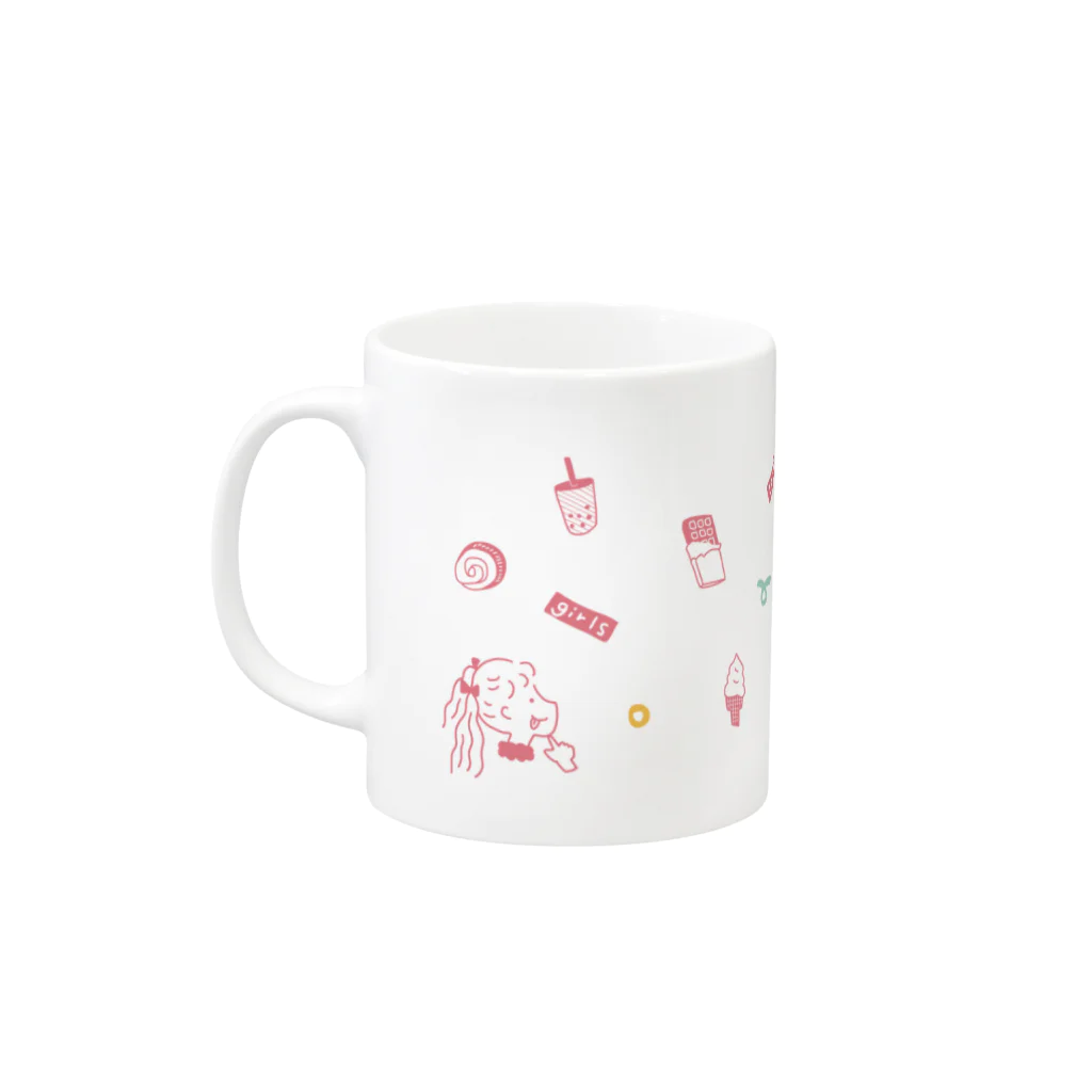 KIKOのgirls love sweets oyatsu Mug :left side of the handle