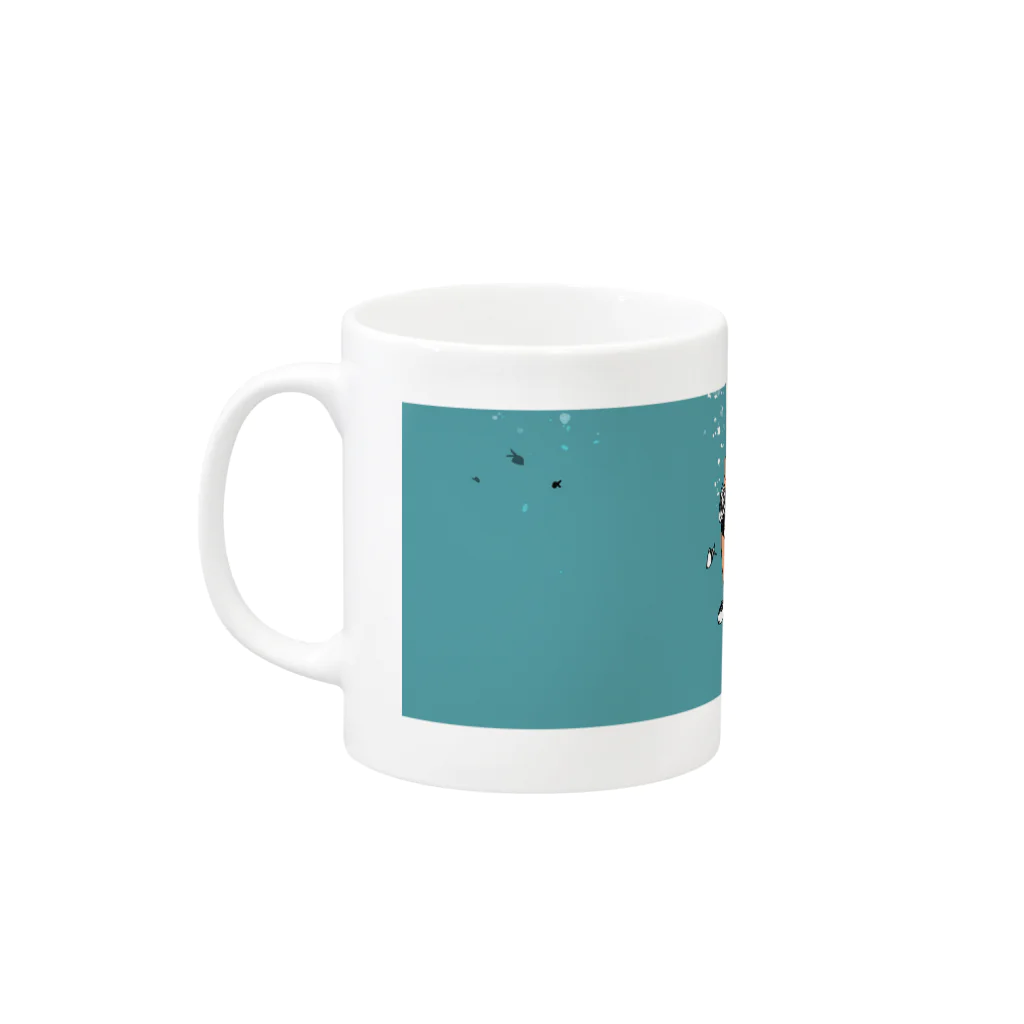 ◆ZUEの🐠Diving🐡 Mug :left side of the handle