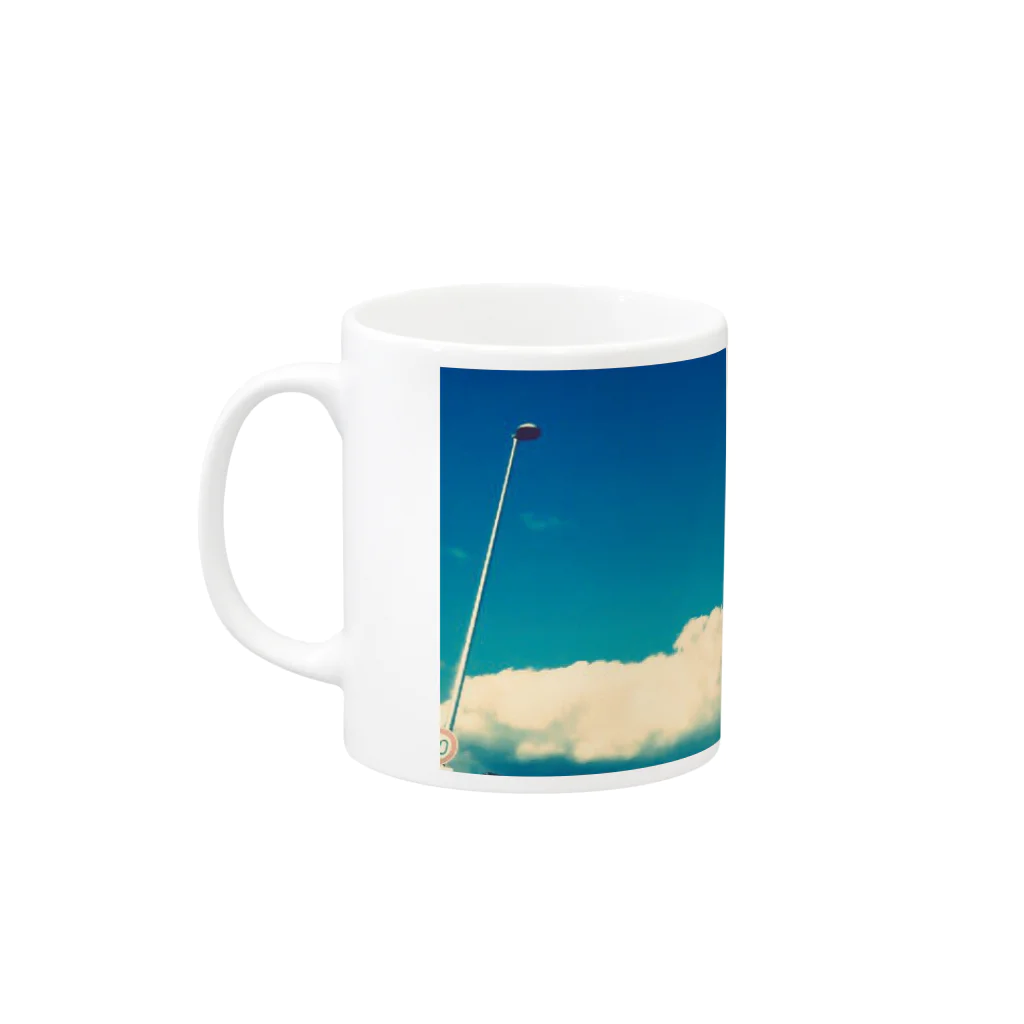 mumuの空 Mug :left side of the handle