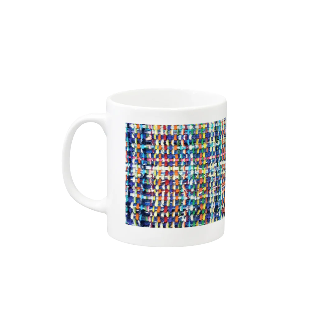 Hana Sungo　はなさんごのHand weaving-Blue2 Mug :left side of the handle