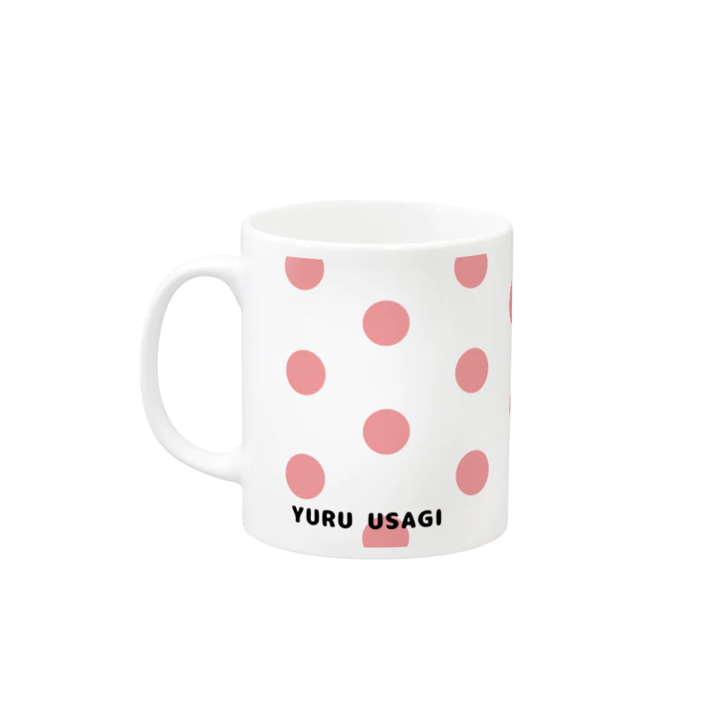 chococo_yuruusagiのゆるうさぎ　ごくごく Mug :left side of the handle