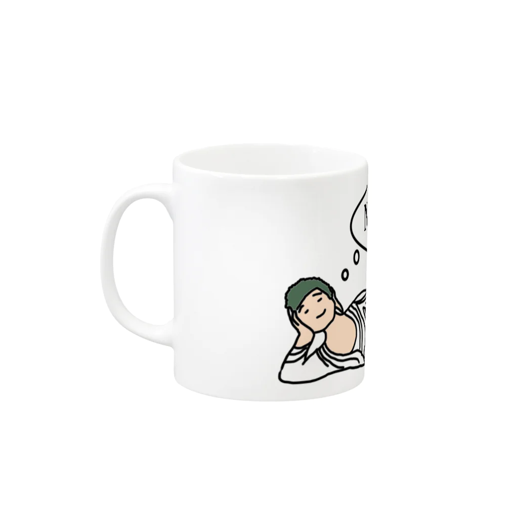 おぼろゾーンのNo problem Mug :left side of the handle