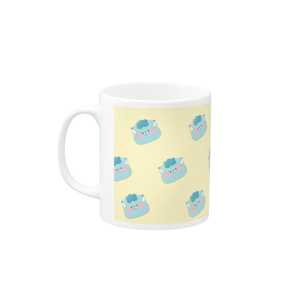 じんねこショップのじんねこマグカップ２ Mug :left side of the handle