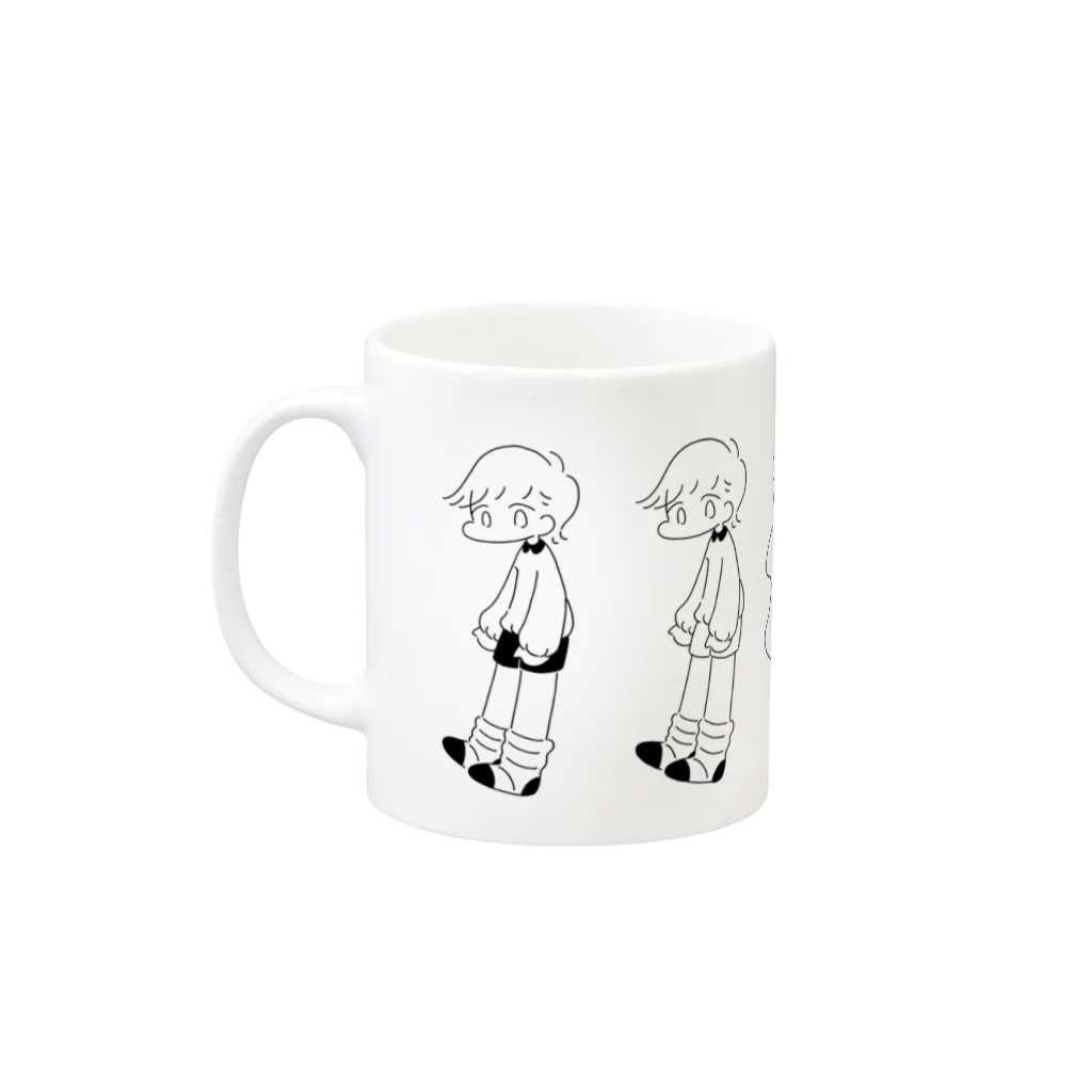 くだものやさんのねぐせくんマグカップ Mug :left side of the handle