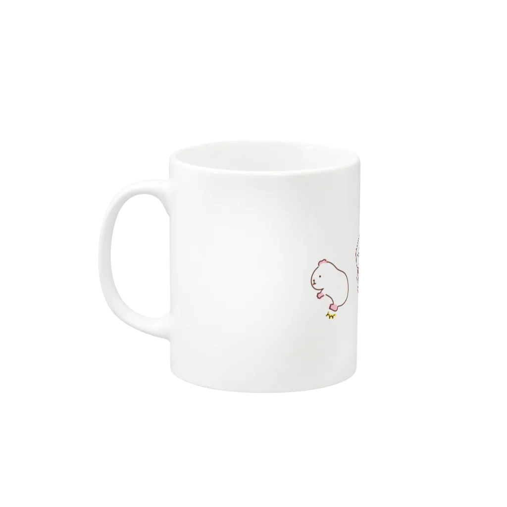 mugiのポップコーンジャンプモルモットver.2 Mug :left side of the handle