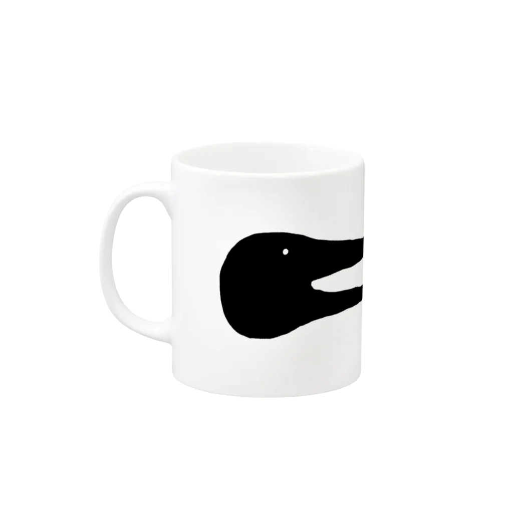 uの眠れない人のところに来る鳥 Mug :left side of the handle