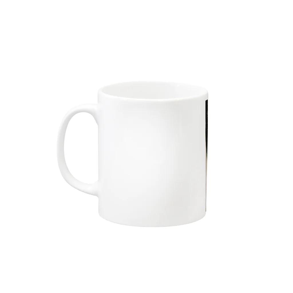 マシマシの友達の横顔 Mug :left side of the handle