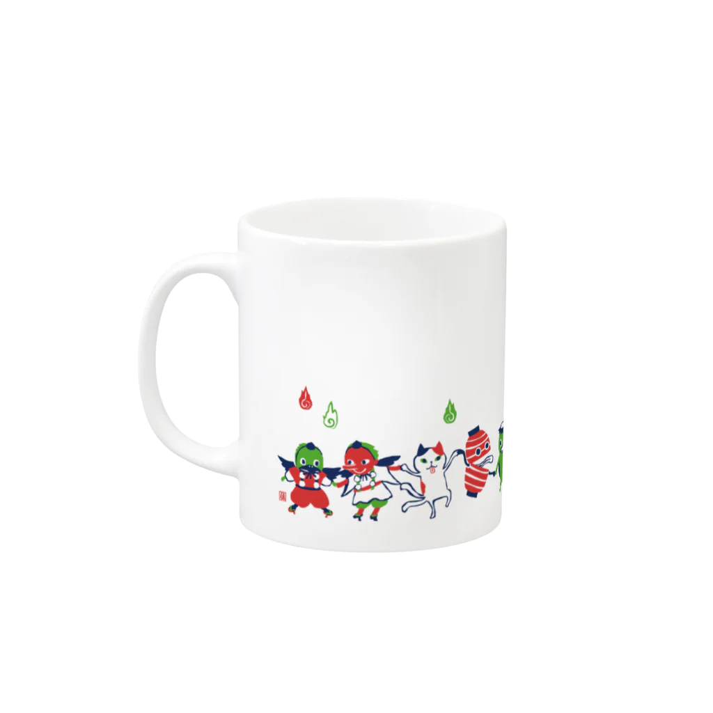 おばけ商店のおばけマグ＜妖怪ラインダンス＞ Mug :left side of the handle