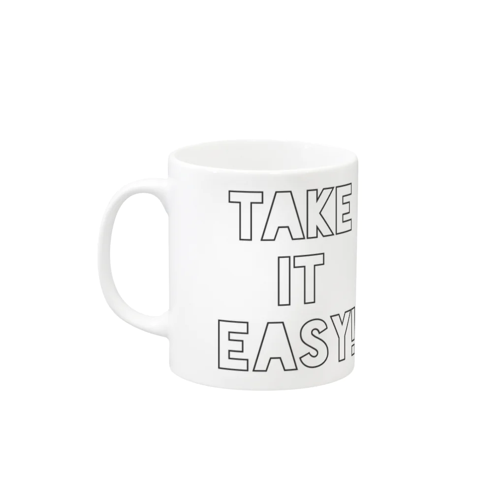 麻琴のTAKE IT EASY! Mug :left side of the handle