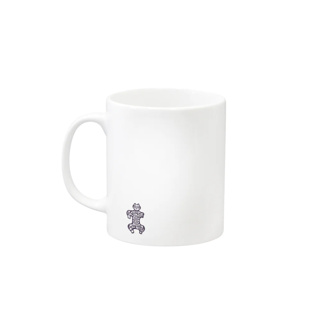 ドニワ部のDONIWA CAFE マグカップ<PURPLE> Mug :left side of the handle