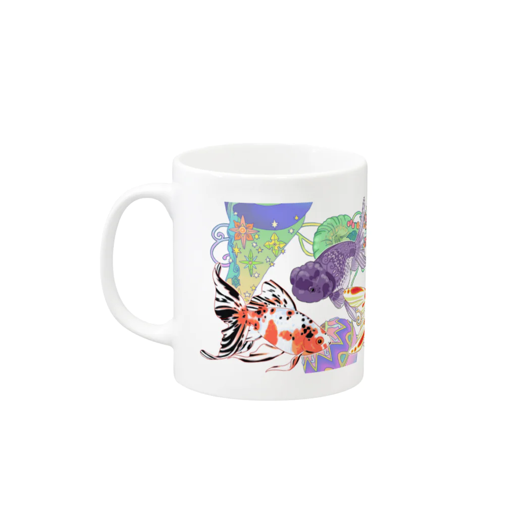 あやるの金魚たち Mug :left side of the handle