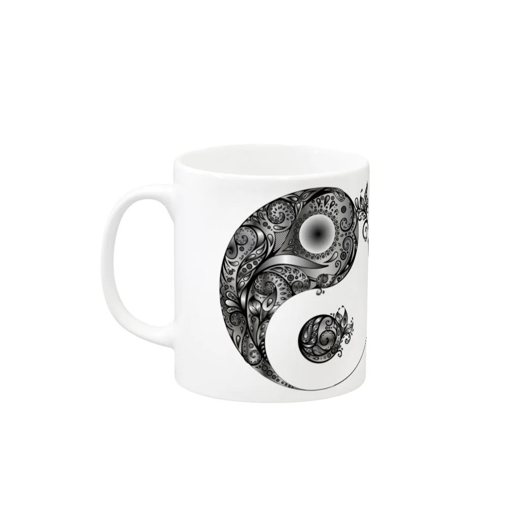 Drecome_Designの太陰太極図 Mug :left side of the handle