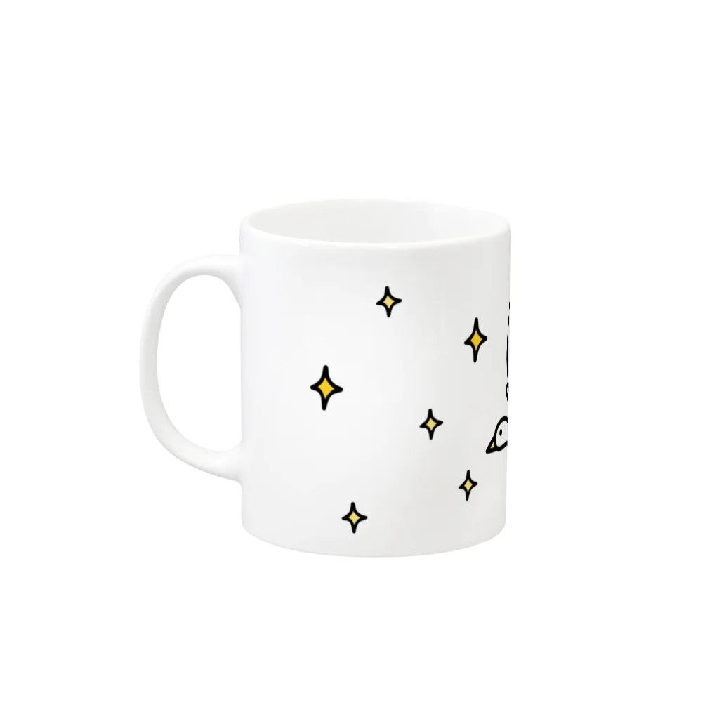 mame&coのまるいののマグカップ（バレエ編） Mug :left side of the handle