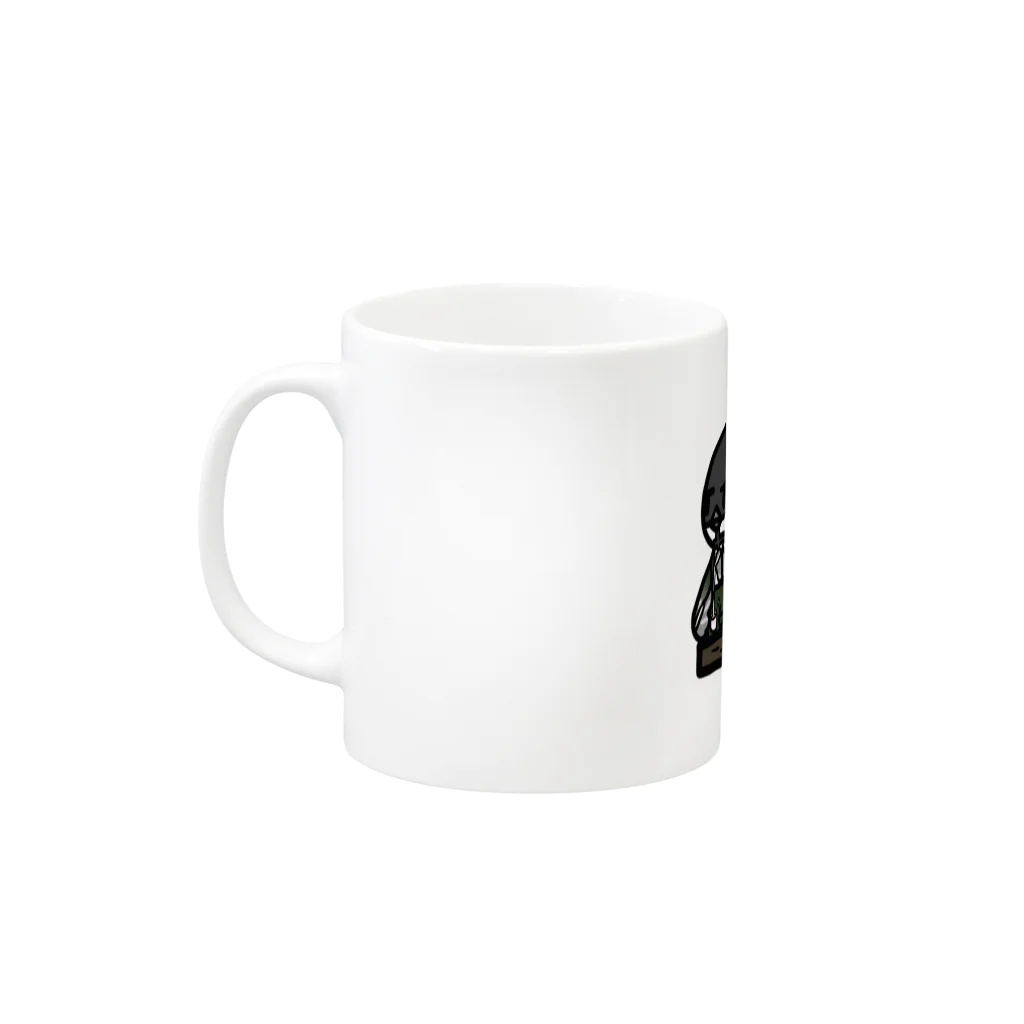 庭にくるコトリからのことり喫茶珈琲牛乳　マグカップ Mug :left side of the handle