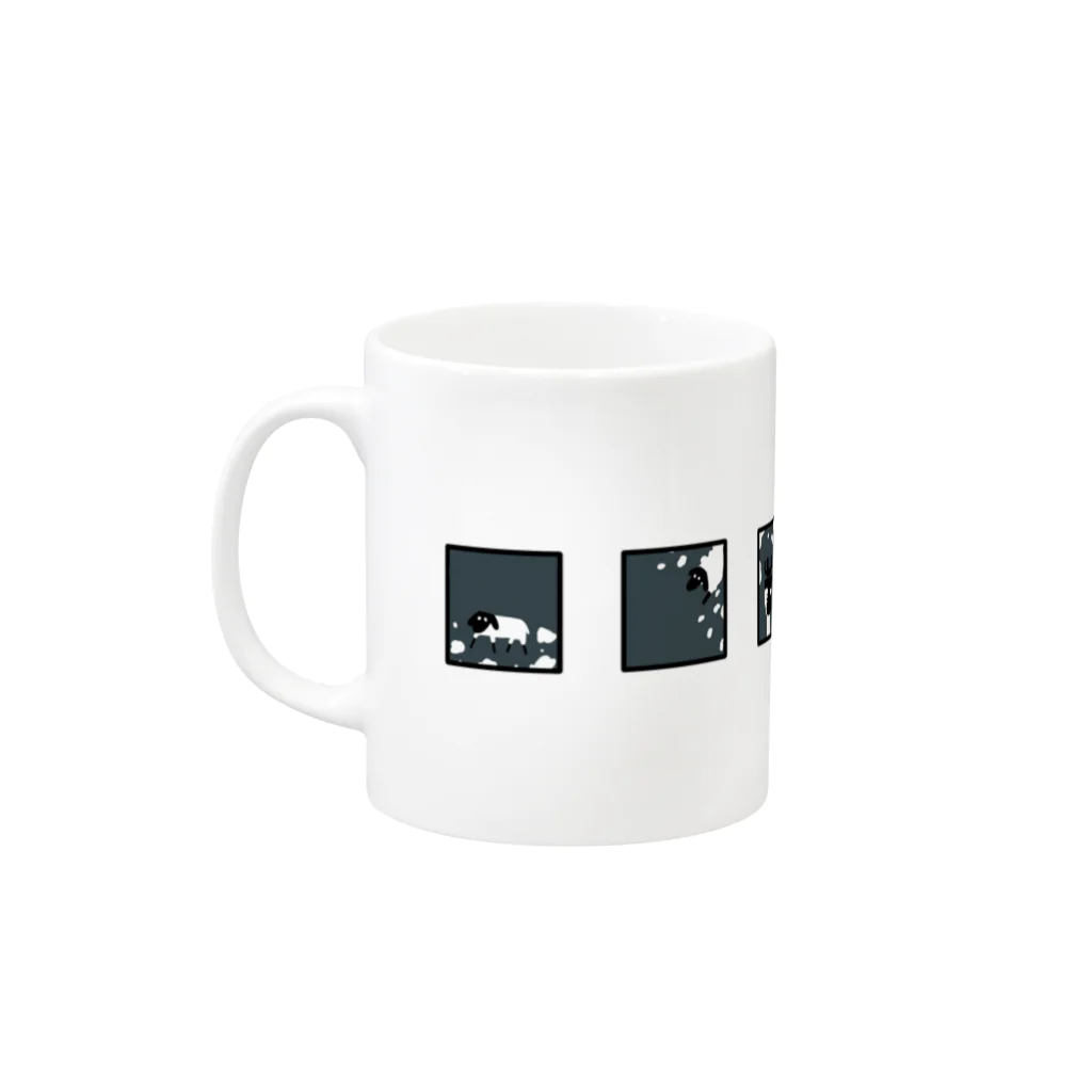 しんかいの羊毛サイクル Mug :left side of the handle