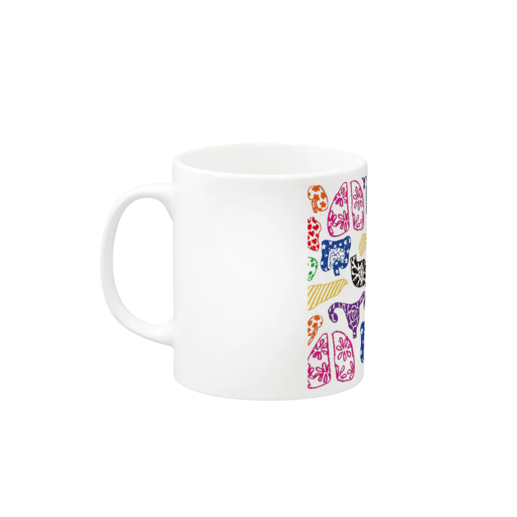 SUN's WORKのInternal Organs color Mug :left side of the handle