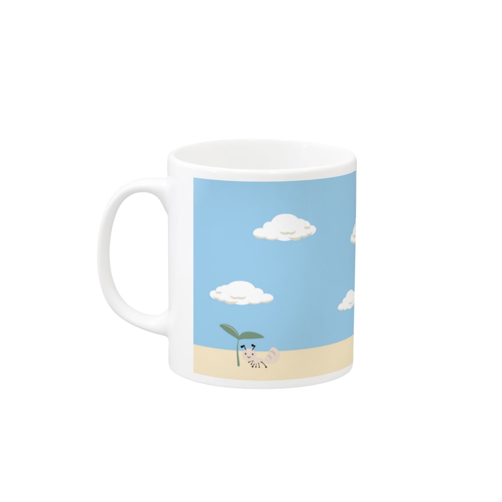 あかえほ & ちびそざいのありさんとぞうさんのマグカップ【あかえほ公式】 Mug :left side of the handle