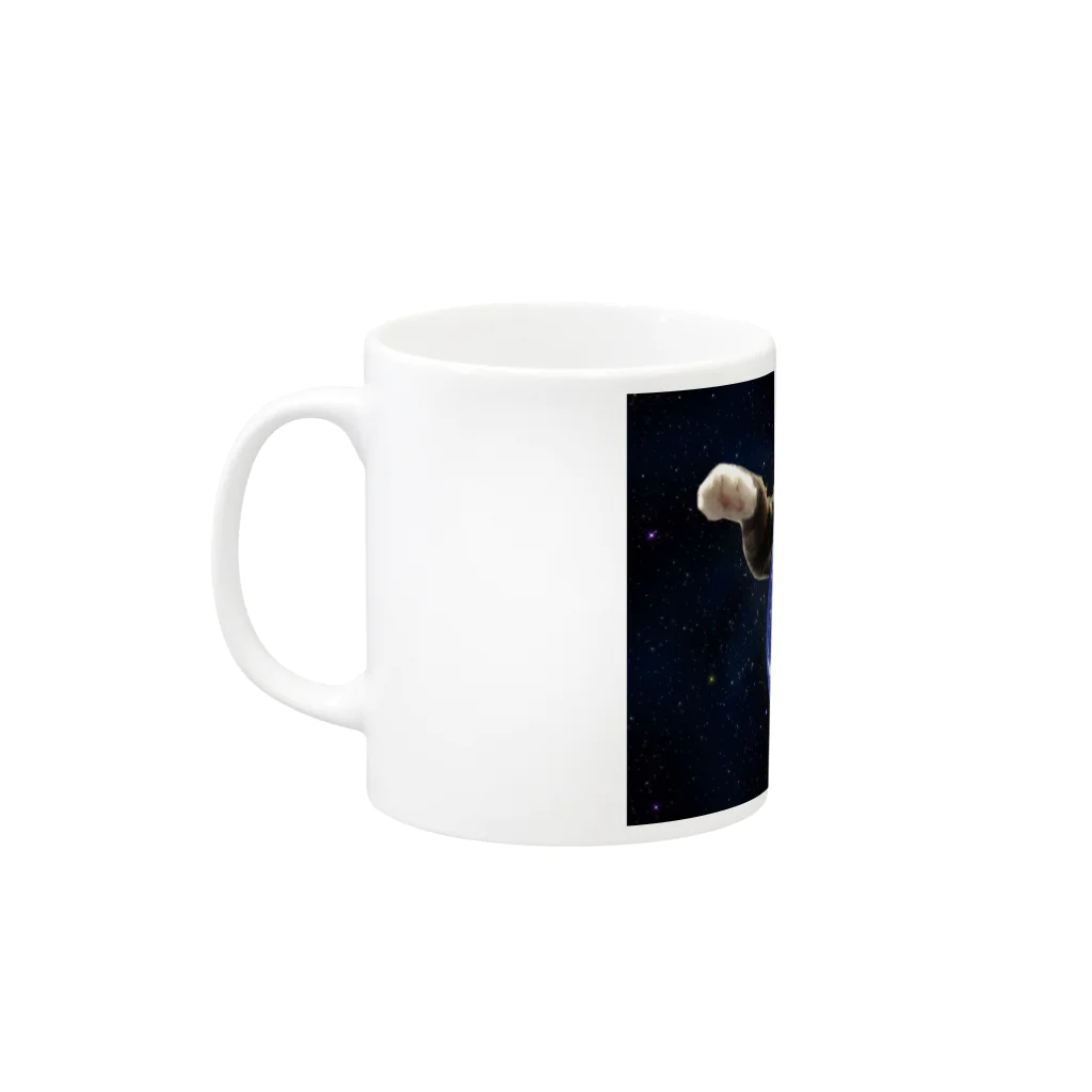 。(まる)@猫垢の宇宙ねこ Mug :left side of the handle