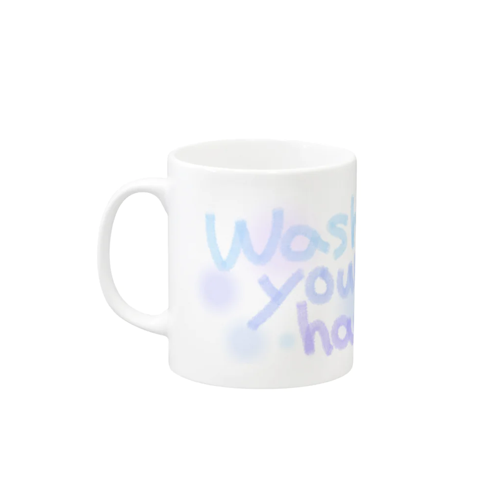 shop reikaの手洗いしようWash your hands Mug :left side of the handle