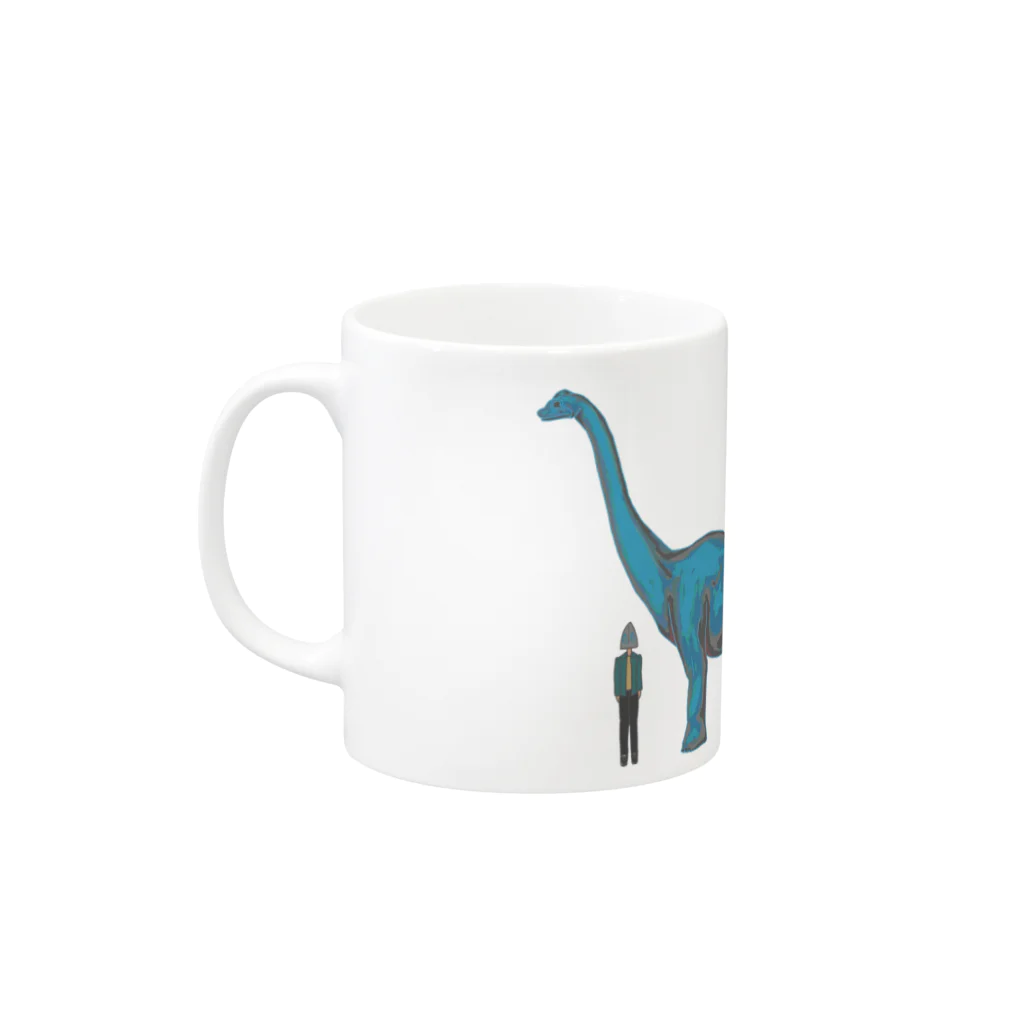 棘アイロンのブラキオ Mug :left side of the handle